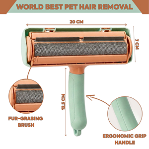 Self-cleaning Portable Reusable Grooming <b>Lint</b> Pet Hair Fur Remover <b>Roller</b> Brush <b>for</b> Cat Dog Couch Furniture <b>Carpet</b> - Product Image 2