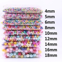 Vente en Gros Usine Perles Fantaisie en Plastique ABS Sans Trous, Perles Libres 8mm pour la Fabrication de Bijoux DIY