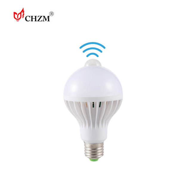 CHZM Smart Bulb/luces Led Bulbs E27 Intelligent Human Body Infrared Sensor Human Induction Bulb for Warehouse