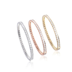 SGARIT custom fashion Jewelry fine 18K pure gold <b>bangle</b> bracelet halo lab grown diamond luxury Jewellery <b>for</b> women <b>man</b> - Product Image 1