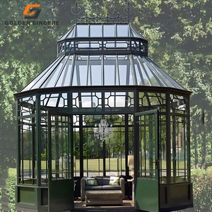 ห้องอาบแดดกระจกสไตล์วิคตอเรีย GS พร้อมหลังคาโค้งและกรอบตกแต่ง - Product Image 2