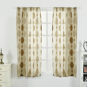 Rèm Cửa Sổ Sang Trọng Họa Tiết Vòng Tròn Hai Màu Bằng Vải Polyester Bán Sỉ Cho Nhà Bếp Phòng Ngủ Phòng Khách - Product Image 4