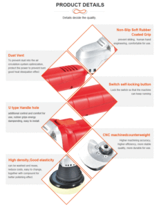 15 מ "מ 5" מ "חזיות מכונית פעולה כפולה 780w מכונת ליטוש עם התחלה רכה - Product Image 4