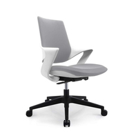 Chaise de bureau pivotante en cuir PU pour ordinateur de travailleur à dos moyen moderne de luxe confortable en vente de gros