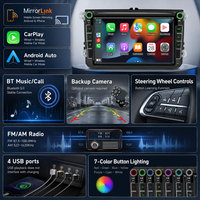Lecteur multimédia MP5 pour voiture 8 pouces 2DIN F133 avec système d'exploitation Linux à démarrage rapide pour VW Golf Passat CC Jetta B6 B7, CarPlay sans fil, autoradio