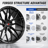 Rines de Aleación Multirradio Negros Brillantes de 15 16 17 18 19 Pulgadas 4x114.3 5x108 5x112 5x114.3 para BMW Mercedes Toyota Nissan Sport