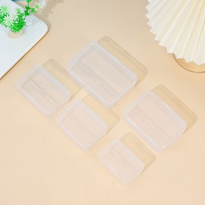 Transparent Plastic Storage Box Set Rectangular With Lid For Jewelry Nail Art Desktop Organizer PP Material 4.4x4.4x1.9cm - Product Image 4