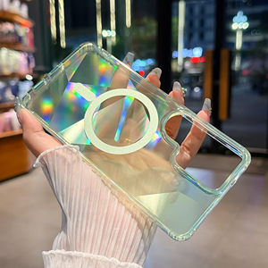 Funda Transparente para Teléfono con Degradado de Color Neón IMD para <span class=keywords><strong>Samsung</strong></span> Galaxy S26 S25 S24 Ultra, Carga Inalámbrica, Magnética, Antigolpes - Product Image 5