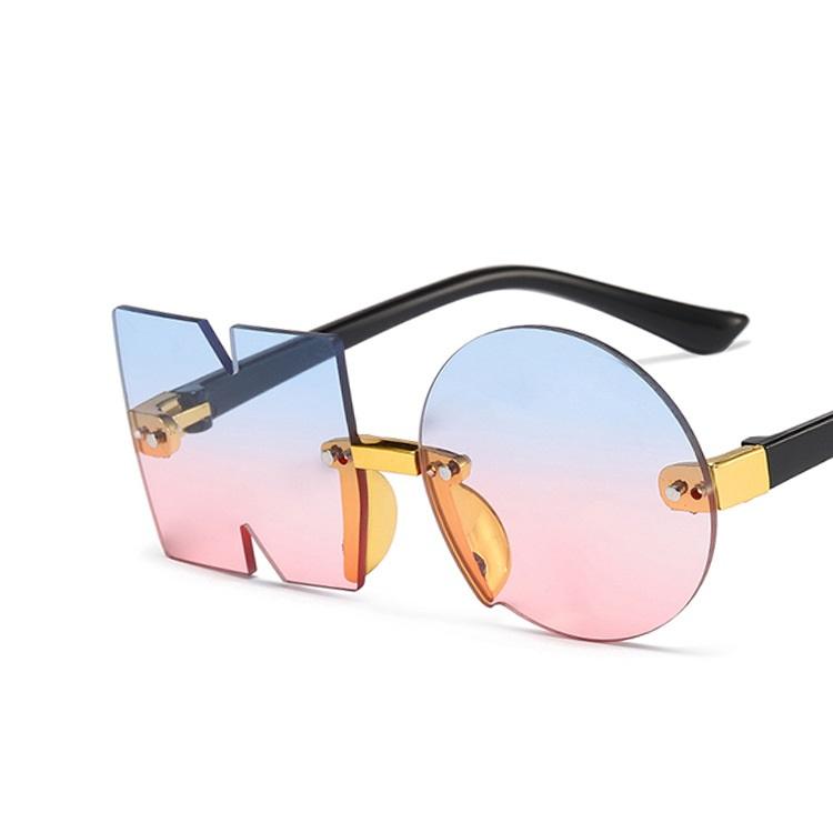 2022NO Designed Rimless Irregular Personality Sunglasses for Kids