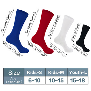 Chaussettes de compression pour l'entraînement, respirantes, haute élasticité, blanc, bleu, noir, rouge, couleur unie, chaussettes de sport pour jeunes de 18 à 40 ans - Product Image 2
