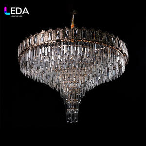 LEDA Latest Design Luxury <b>LED</b> Metal <b>Crystal</b> Chandelier for Wedding and Hotel <b>Ceiling</b> Decorations - Product Image 2