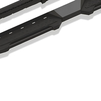 Marchepieds latéraux tout-terrain en acier inoxydable noir mat antidérapants, kit complet à visser, testés 150 kg, pour Hilux Ford
