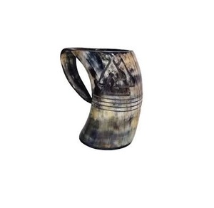 Espejo pulido cuerno de búfalo taza cuerno de alta calidad regalo de Navidad vikingo beber cuerno tazas Steins tazas en blanco sublimación DIY - Product Image 3
