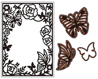 CE20180815 Pochoir de découpe en métal 106*150mm et ensemble de pochettes de gaufrage en plastique pour loisirs créatifs, scrapbooking et fabrication de cartes