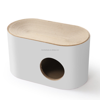 Maison pour chat d'intérieur personnalisée à double étage et griffoir pour chat, pour le jeu et la relaxation des chats, vente en gros