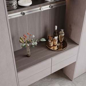 Aparador de Madera Maciza Resistente para Muebles de Hogar, Diseño Clásico Exquisito con Múltiples Compartimentos, Mejora la Decoración del Comedor - Product Image 3