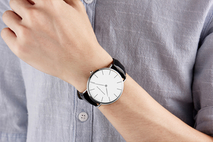 Montre unisexe en cuir Hannah Martin CB01, étanche, à quartz, style pièce de monnaie, créative, pour couple, 40 mm, bracelet 20 mm - Product Image 4