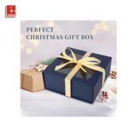 Boîtes d'emballage cadeau personnalisées en gros, boîtes en papier sur mesure avec fenêtre, ruban et nœud