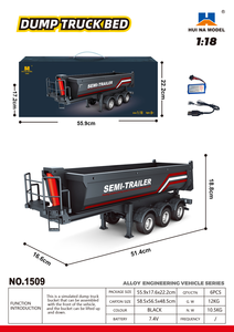 Nouveau modèle 2026 Huina 1501 Tracteur sous licence Scania 770S V8 1/18 RC, modèle de <span class=keywords><strong>camion</strong></span> benne à plateau et <span class=keywords><strong>semi</strong></span>-<span class=keywords><strong>remorque</strong></span> télécommandé 2.4G - Product Image 5