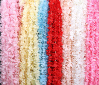 Fleurs de Glycine Artificielles Blanches à Suspendre, Décoration de Plafond pour Mariage, Événement, Fête, Maison (H05496)