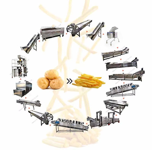 Коммерческая автоматическая машина для производства картофельных чипсов, промышленная небольшая линия по производству фруктов и овощей, в комплект входит фритюрница - Product Image 4