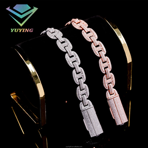 กำไลข้อมือเพชรโมอิสซาไนต์ VVS พร้อมใบรับรอง GRA ชุบทอง 18K เงินแท้ 925 ผ่านการทดสอบเพชร มีสินค้าในสต็อก ของขวัญสไตล์ฮิปฮอป - Product Image 2