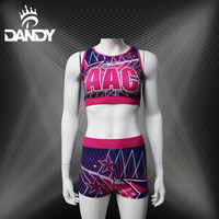 Nouveau style imprimé Cheerleading Practice Wear Logo sublimé Styles personnalisés Exercice Danse Crop Tops et shorts