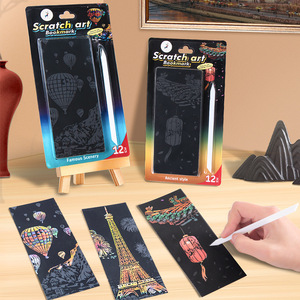 Yuelu YUELU ciudad de fama mundial paisaje nocturno DIY tablero de dibujo niños raspado alumnos raspado papel regalo juguete - Product Image 1
