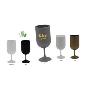 Calice Fashion Bicchiere da Vino in Plastica 180ml Senza BPA con Stelo Colorato - Product Image 1