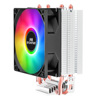 SNOWMAN haute Performance rvb LED CPU dissipateur thermique Double cuivre PC ventilateurs de refroidissement par Air Dissipation thermique rapide usine nouveau 3Pin