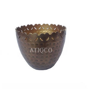 Elegante soporte votivo de Metal Rectangular de aluminio dorado para decoración del hogar uso en fiestas otros candelabros linternas y tarros de velas - Product Image 4