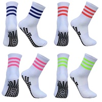Logo personnalisé antidérapant hommes équipage chaussettes antidérapantes serviette bas respirant sport entraînement Football poignée chaussettes personnalisées