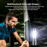Linterna de Luz Ultra Brillante y Potente, Luz Lateral Multifuncional, Carga Tipo C, Zoom Telescópico y Múltiples Modos de Iluminación