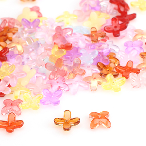 Cuentas de cristal en forma de cruz ZHB 10X12MM, colgante de trébol de cuatro colores degradados múltiples, espaciadores de cuentas de cristal, regalos de adorno DIY - Product Image 3