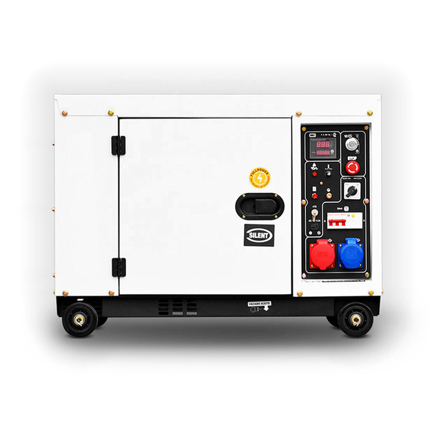 10kVA 3 Phase Silent Canopy Diesel Generator Set Low Noise Soundproof Enclosed Genset for Home Emergency Backup Power