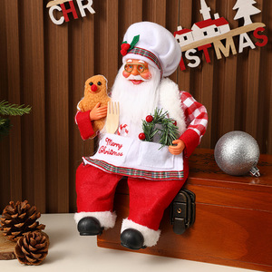 Figura Decorativa de Santa Claus Chef para Dropshipping en Shopify, Adorno Navideño de Dibujos Animados para Mesa de Hotel o Restaurante - Product Image 3