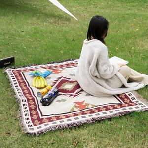 Thấp Moq Tùy Chỉnh Châu Âu Mỹ Hình Học <span class=keywords><strong>Jacquard</strong></span> Dệt Tấm Thảm Chăn Polyester/Bông Bốn Mùa Sử Dụng Trang Trí Nội Thất - Product Image 1