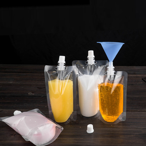 Custom Laminated Spout Juice Custom Design Juice Jelly <b>Plastic</b> <b>Packaging</b> Bag Reusable Clear Stand up Pouch with Nozzle - Product Image 1