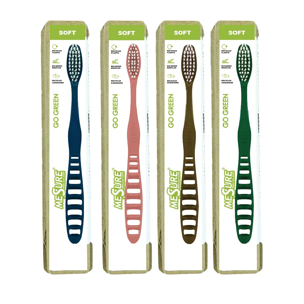Disposable green toothbrush for Europe is degradable