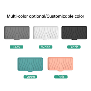 Nhà Máy Nóng Bán Silicone Miếng Bọt Biển Chủ Cống Bồn Rửa Tổ Chức Khô Giá Silicone Xà Phòng Nhà Bếp Khay Với Cống Vòi - Product Image 3