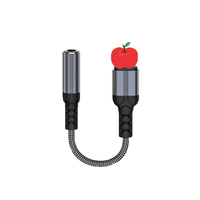 Adaptateur audio personnalisé Type-C mâle vers 3,5 mm femelle, cordon court tressé en nylon, coque en aluminium, convertisseur audio analogique