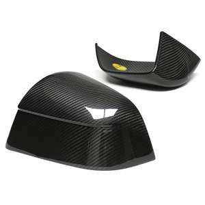 Nouvelle version adaptée à la nouvelle version du boîtier de rétroviseur en fibre de carbone sèche pour Tesla Model Y, couvercle de rétroviseur. - Product Image 3