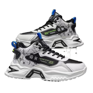 Chaussures pour hommes automne 2026 Nouvelle tendance Semelle épaisse et souple Chaussures de sport et décontractées Doublure en mesh Tendance mode Chaussures épaisses - Product Image 1