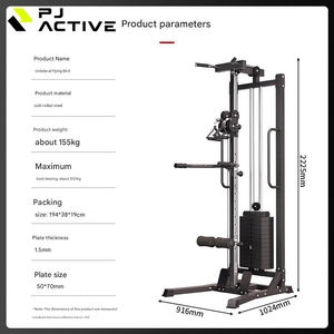 Pinjian nhà Thiết bị tập thể dục đa chức năng huấn luyện viên sức mạnh Đào Tạo Treo Tường cáp chéo với trọng lượng Stack - Product Image 3