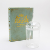 Verres en verre borosilicate transparent, gobelets, tasses à thé, gobelets à eau, verres à boire, verre avec couvercle et paille, écologiques
