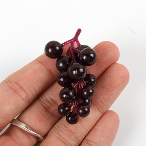 Mini-bouquets de raisins simulés en PVC, modèle alimentaire, accessoires de bricolage, jouet alimentaire simulé - Product Image 3
