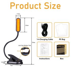 <span class=keywords><strong>2025</strong></span> nóng bán có thể sạc lại clip đọc sách ánh sáng di động không có ánh sáng màu xanh cuốn sách ánh sáng Led Mini cuốn sách đèn - Product Image 2