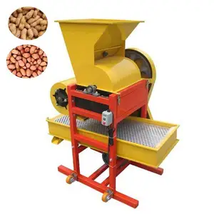 Small Peanut Shell Removing Sheller Groundnut Shelling Machine / Earthnut Decorticator Dehusking Machine
