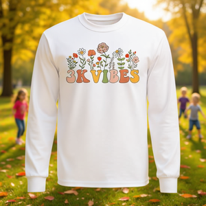 Camiseta de manga larga 3K Vibes para niños, cuello redondo, estampado digital, regreso a la escuela, unisex - Product Image 2