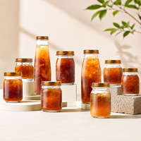 Pot en verre premium 55ml 75ml 120ml avec couvercle à pression PT, sans BPA ni PVC, pour emballage de concombre de mer et de nid d'oiseau